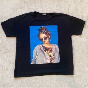 Zara Black Girl Graphic T-shirt